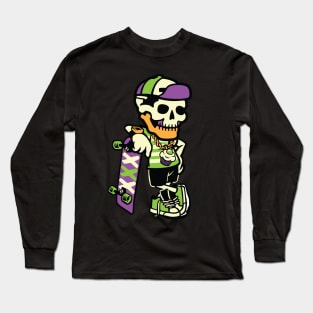 Skater Skull Long Sleeve T-Shirt